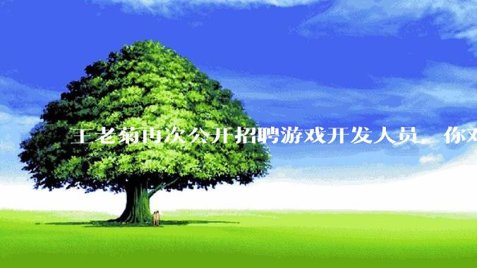 王老菊再次公开招聘游戏开发人员，你对他有什么建议吗？